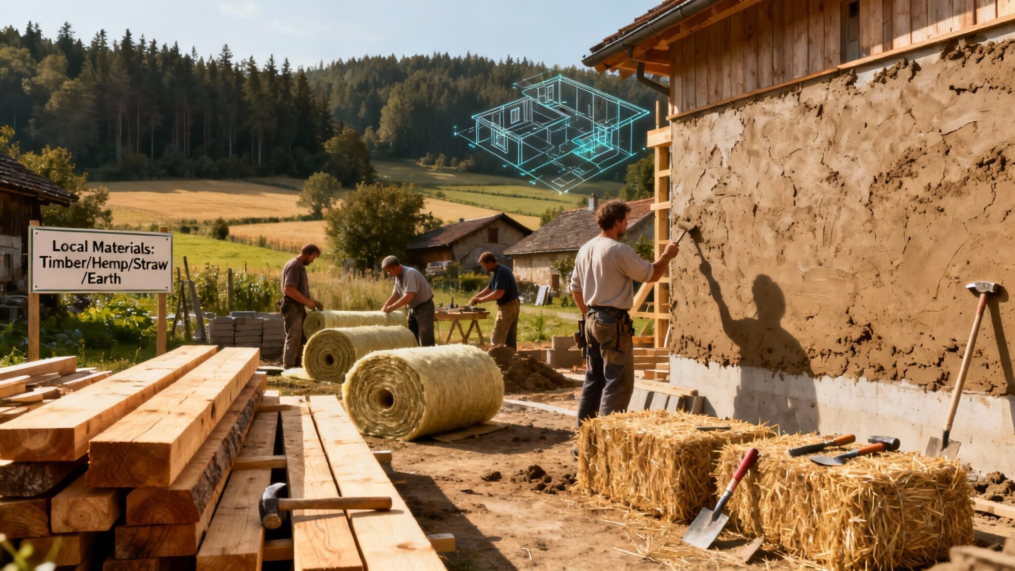 Favoriser l’économie locale grâce à l’utilisation de matériaux biosourcés régionaux