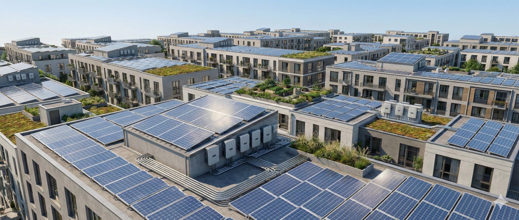 Le potentiel des toitures photovoltaïques partagées en zone urbaine