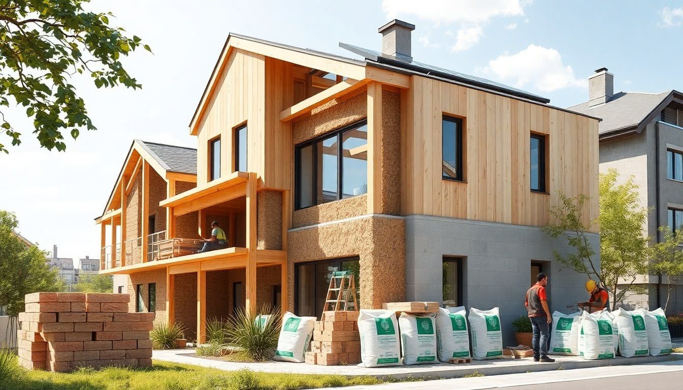 Analyse des matériaux décarbonés émergents dans la construction résidentielle