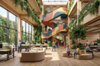 Le design actif pour encourager la santé et le bien-être dans les bureaux verts